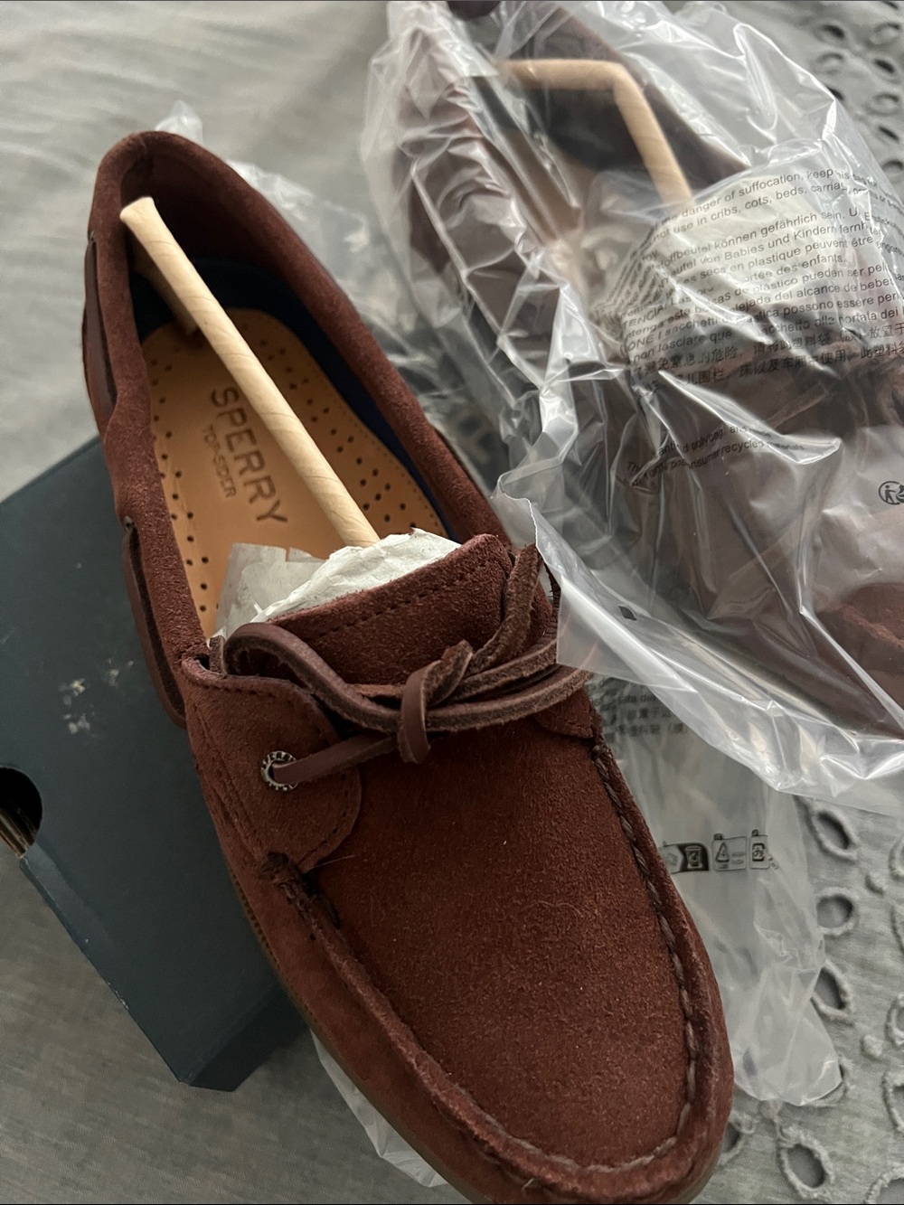 Sperry Brown Suede Classic Moc Toe Boat Shoes